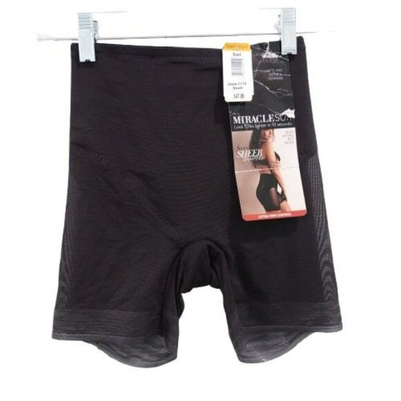 NEW Miraclesuit Sexy Sheer Extra Firm Rear Lift Boy Short Small Black 2776 - Picture 1 of 6
